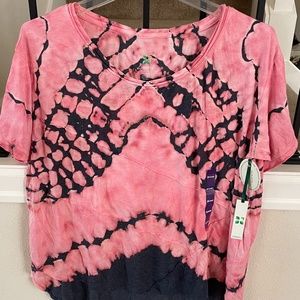 Pink and Navy tie dye